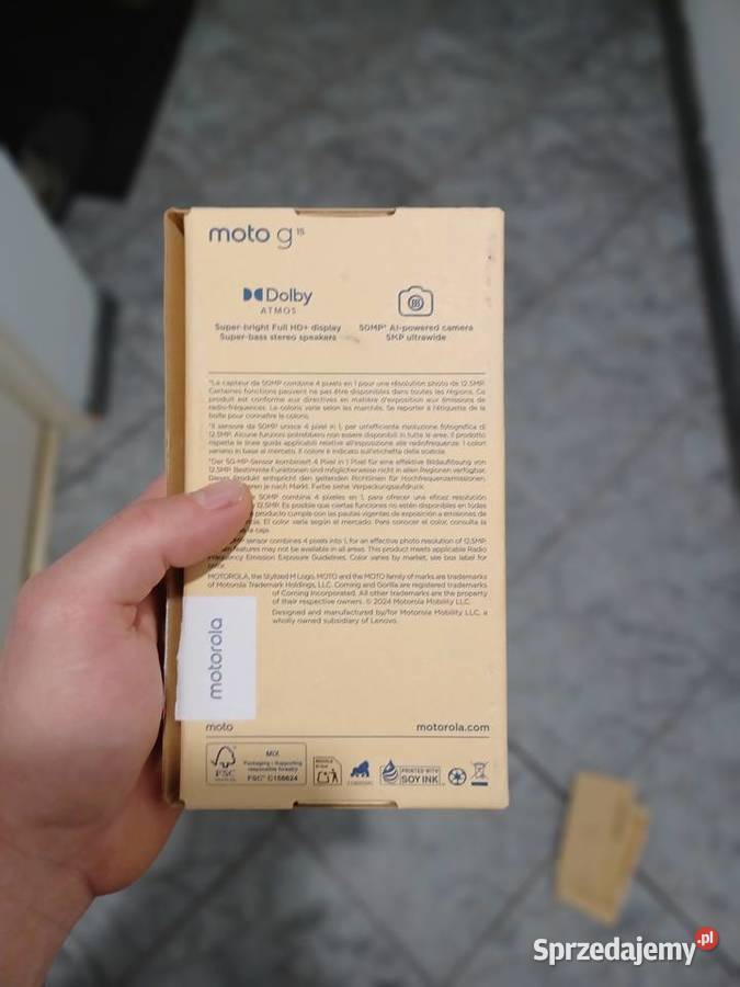 Oryginalne pudełko do telefonu MOTOROLA G15 Myszków sprzedam