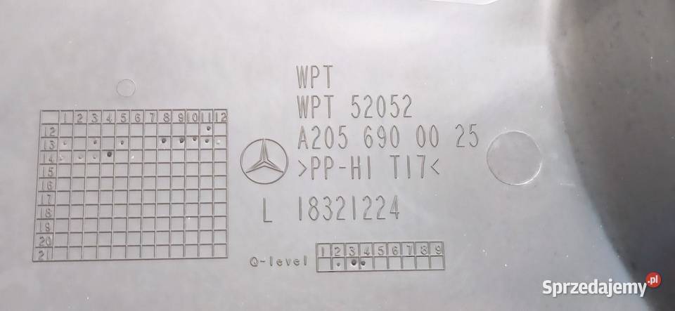 MERCEDES W205 OSŁONA SŁUPKA LEWA A2056900025