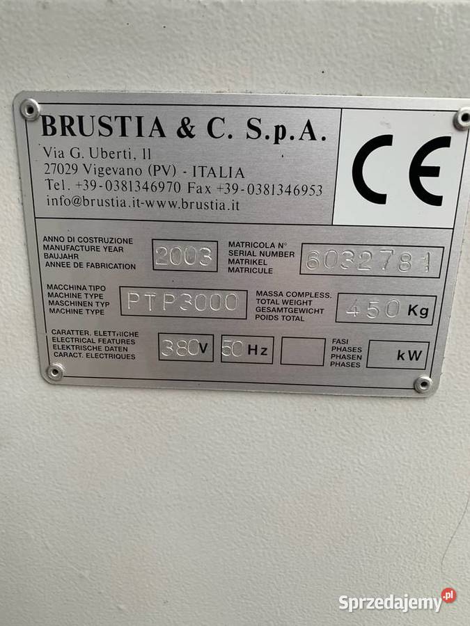 Przybijarka zbijarka obcasów Brustia PTP3000 Łaskarzew