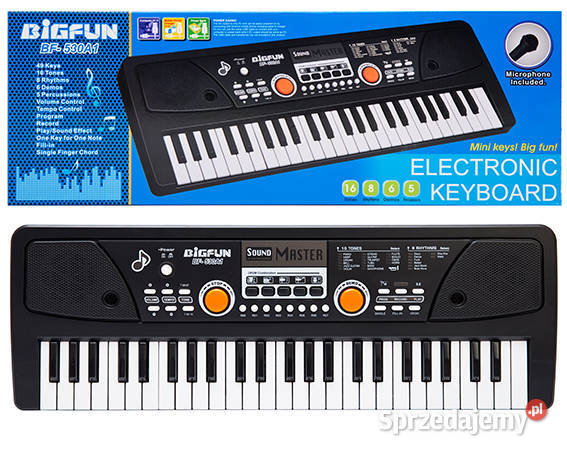 Organki pianinko keyboard z mikrofonem 49