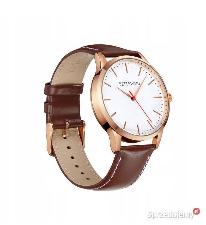 BETLEWSKI Elegancki zegarek męski skórzany pasek Warszawa