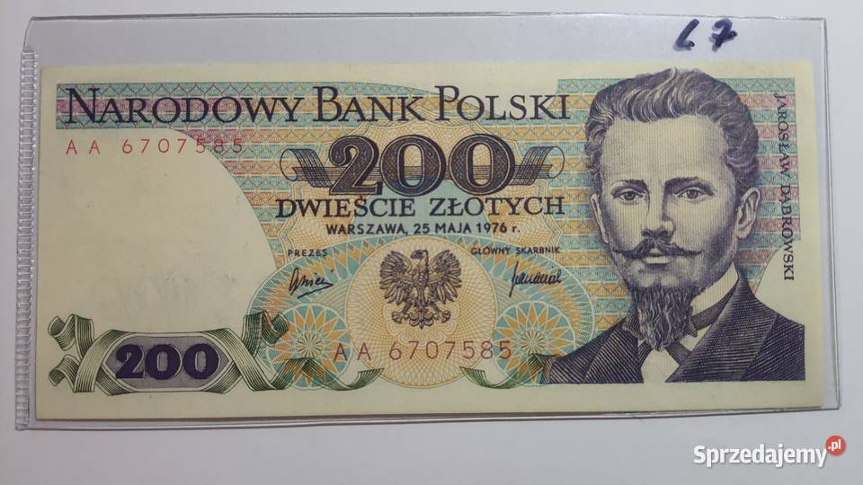 RZADKOŚĆ 200 złotych 1976 s AA L7 Warszawa