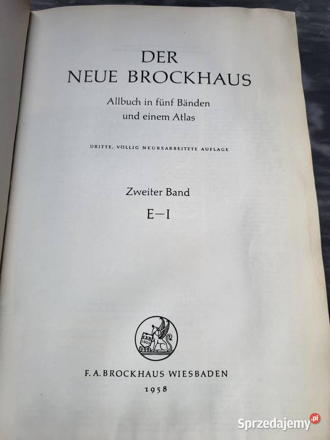 Stara encyklopedia Der Neue Brockhaus tom 2 z Rybnik