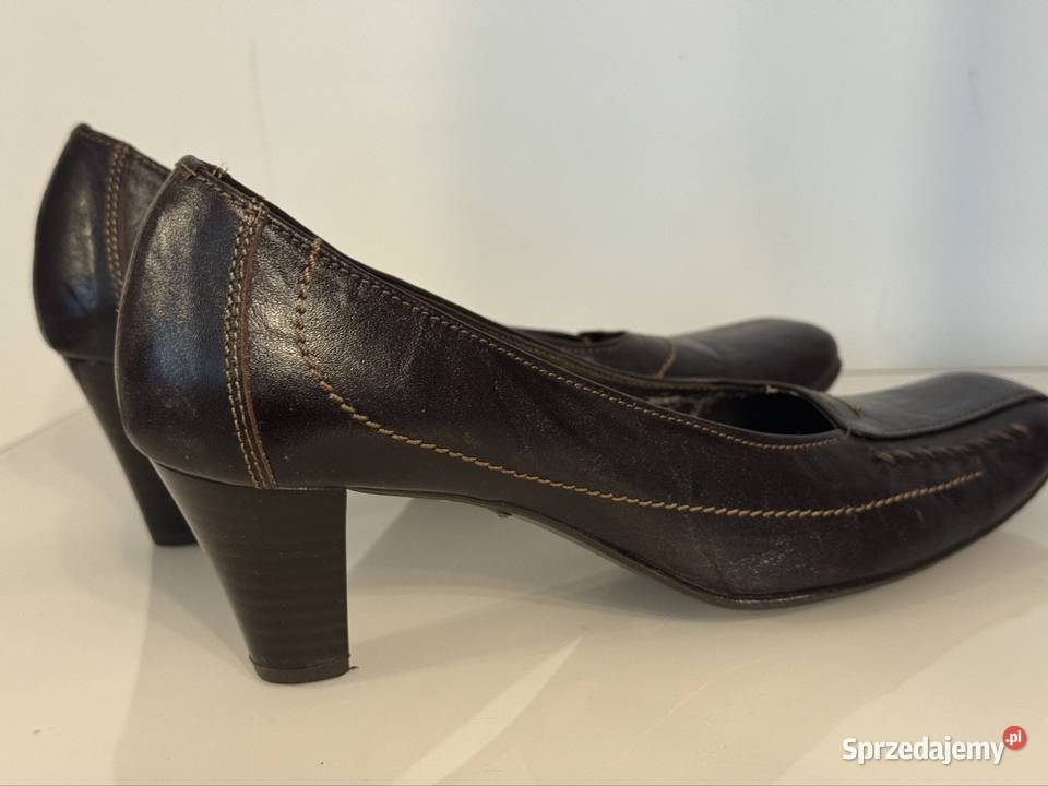 Skórzane czółenka Natali Bratbut Pruszków