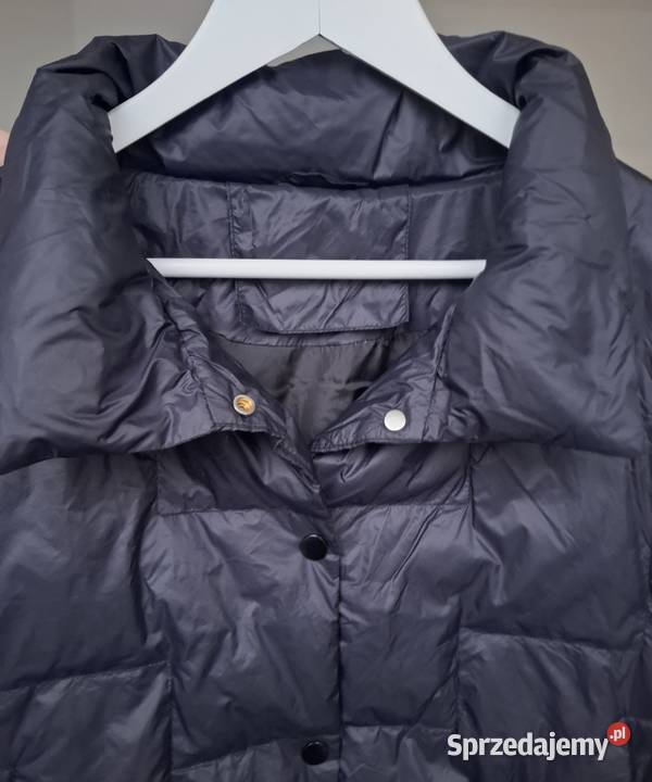 Ciepła krótka kurtka puchowa kolor ciemny Warszawa sprzedam