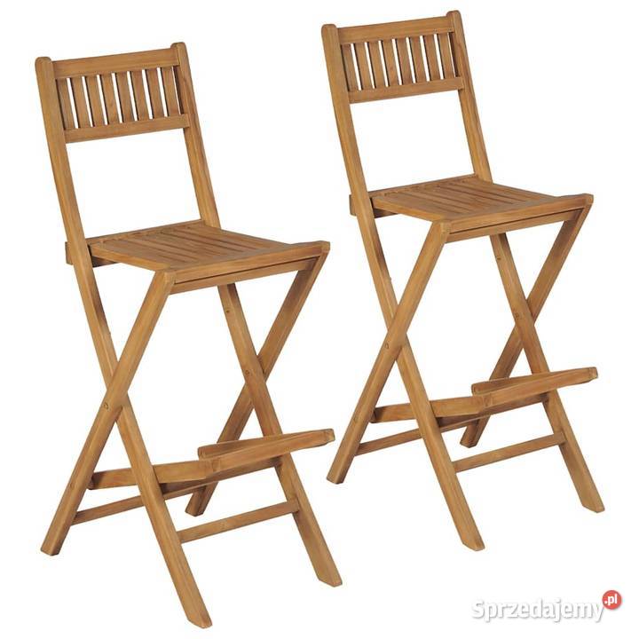 vidaXL Składane krzesła barowe 2 lite drewno Warszawa