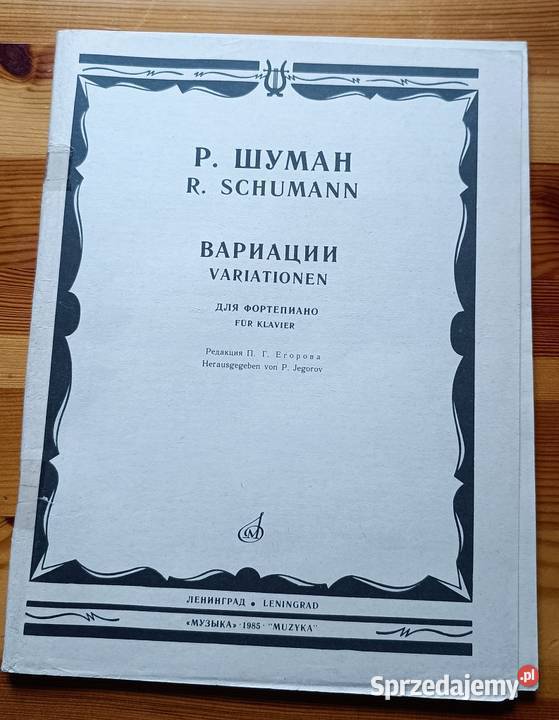 R Schumann Wariacje na fortepian nuty muzyka