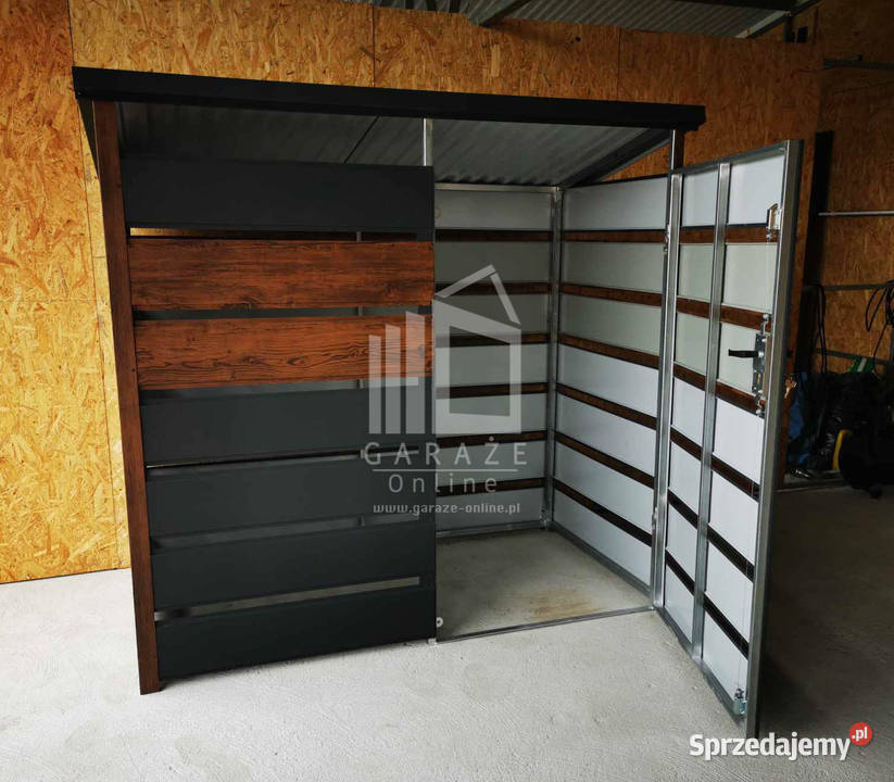 Wiata śmietnikowa spad tył 2x06m Antracyt drewno Toruń sprzedam