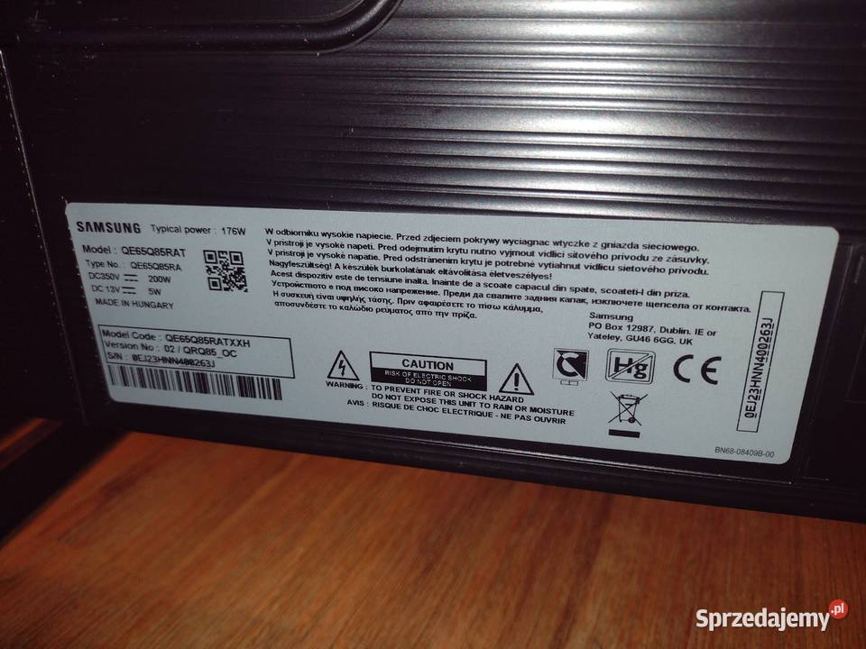 TV Samsung QLED QE65Q85RAT One Connect Strefowe pomorskie