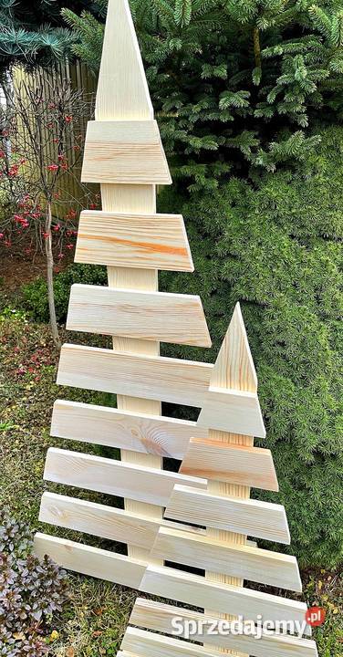 Świąteczna choinka drewniana choinka trókąt Radków