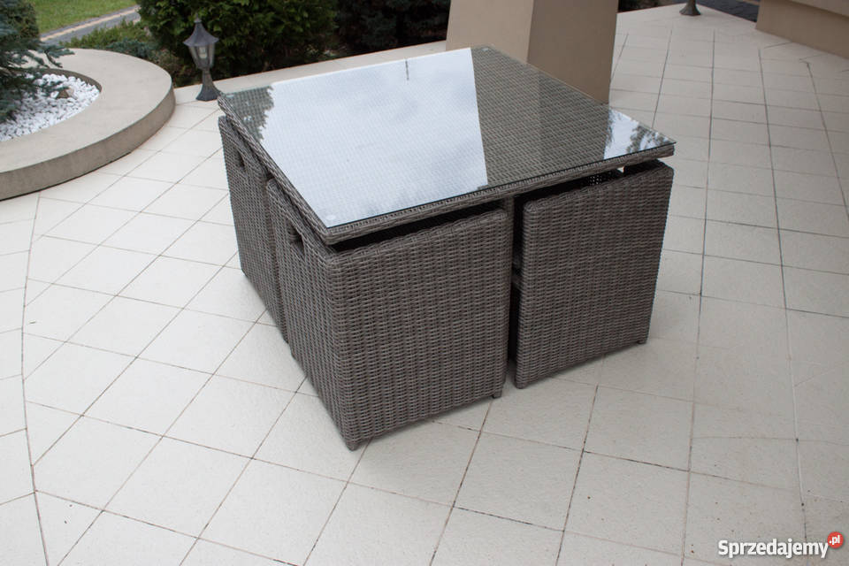Zestaw ogrodowy FESTA szary metal Meble ogrodowe Meble ogrodowe Łaskarzew