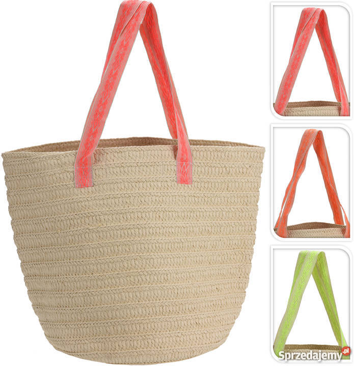 Torba Letnia Miejska Plażowa Plecion okrągły Kanie