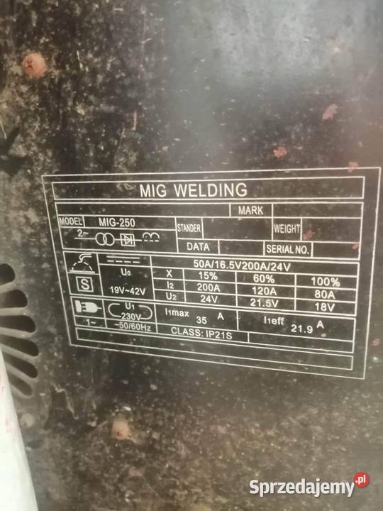 Spawarka migmag 250 sherman Stawiski