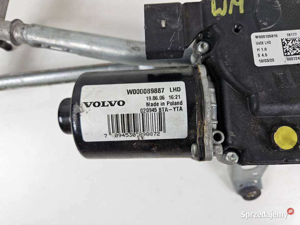 VOLVO V60 SILNIK WYCIERACZEK W000089887 osobowe wielkopolskie Międzychód
