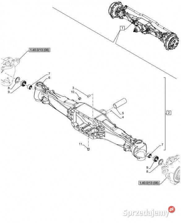 Holland T6010 Pochwa mostu napedow 87633677 Jastrzębniki