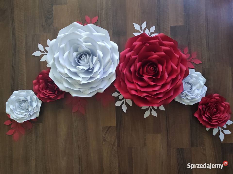 Zestaw róż z papieru 3D wielkopolskie Lądek