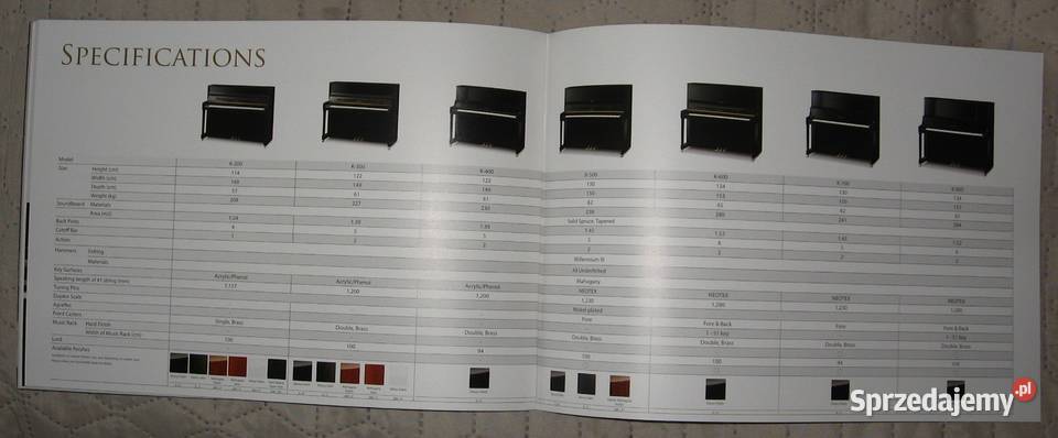 Kawai K Series Upright Pianos catalog ND 21 Kultura i Rozrywka Kępice