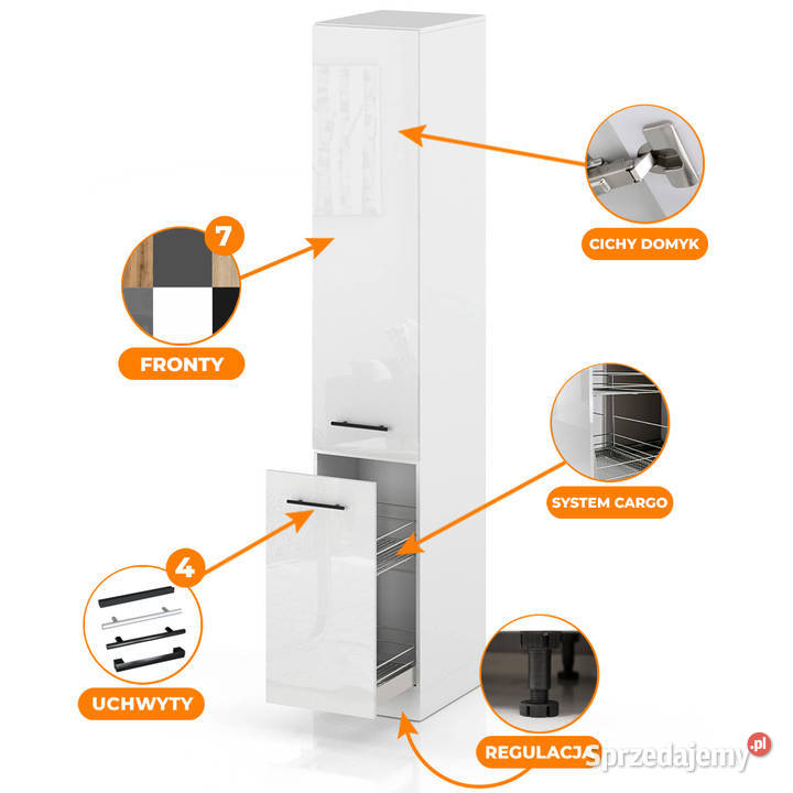 Słupek Kuchenny Stojący 30 Szafka Cargo S30 211cm Elbląg