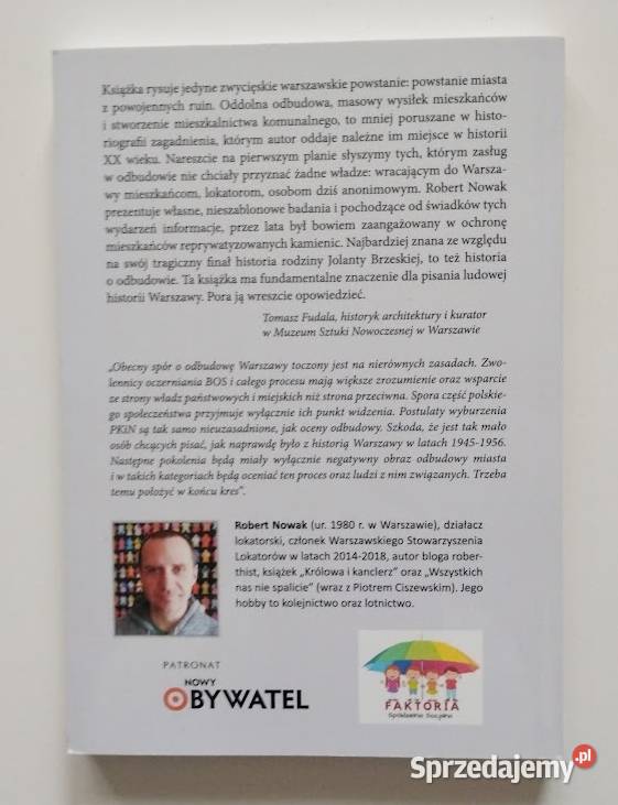 Powstanie z ruin Historia odbudowy Warszawy w Książki naukowe i popularnonaukowe łódzkie Bełchatów