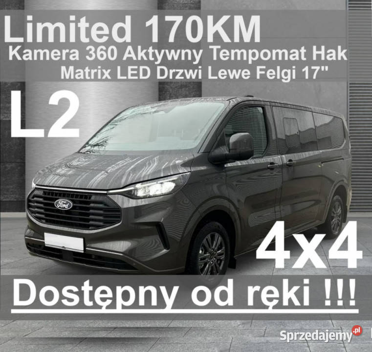 Ford Transit Custom 4x4 Limited 170 A8 Kamera Szczecinek