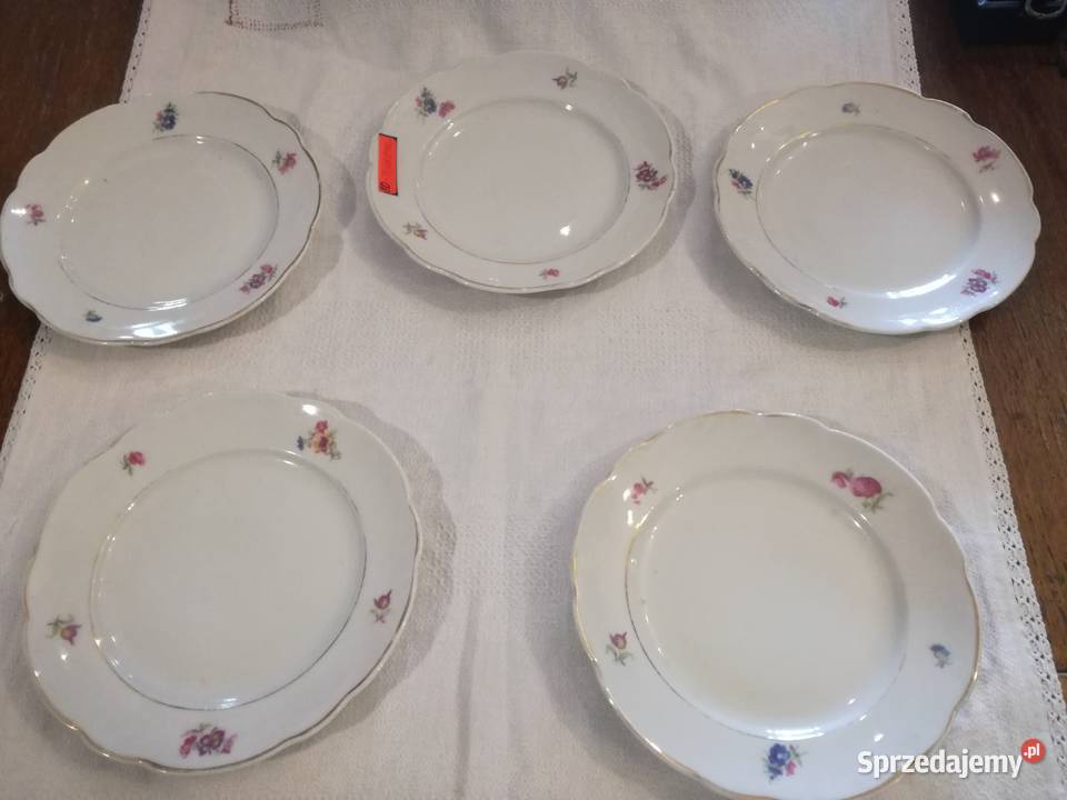 ZESTAW TALERZY DESEROWYCH PORCELANA ĆMIELÓW L 70 małopolskie