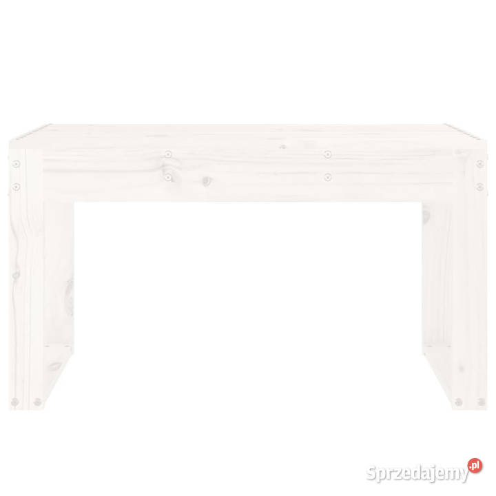 Ławka ogrodowa biała 80x38x45 lite drewno Warszawa
