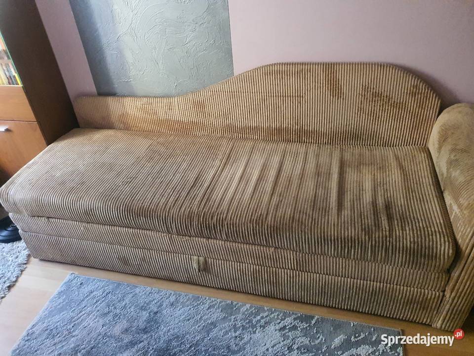 Kanapa sofa z funkcją spania i metalowym