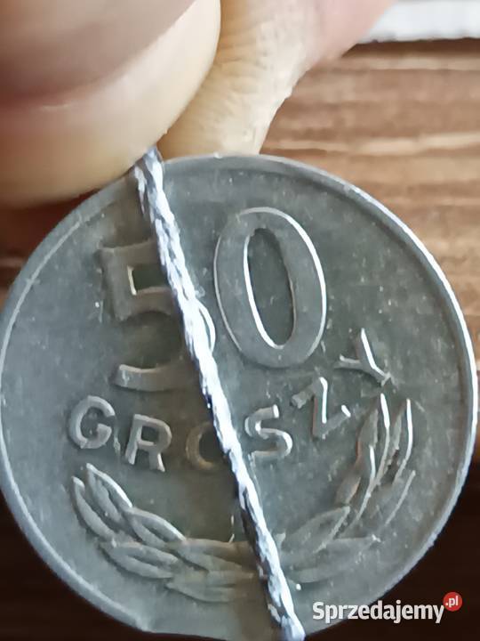 Sprzedam monetę 50 groszy 1985 odkrój blachy Chełm sprzedam
