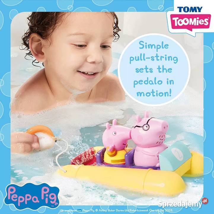Świnka Peppa Pig Łódka Nakręcana Tryskająca Mogilany sprzedam