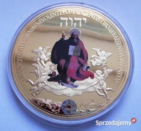 Medal Moneta Olbrzym Gigant 100 mm Jezus Sosnowiec