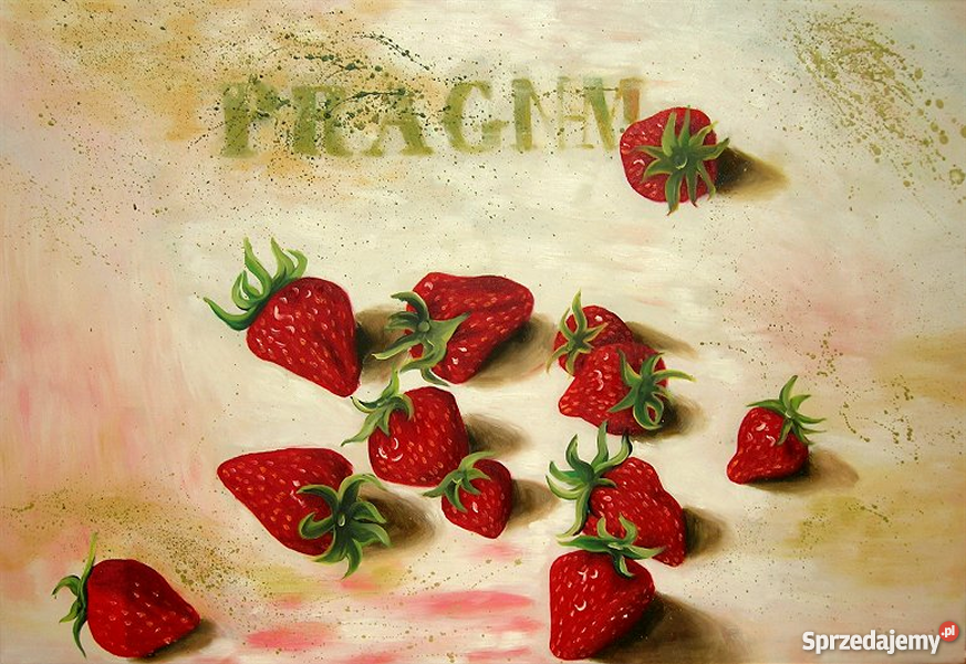 Jaki prezent matki Obraz olejny Truskawki mazowieckie Warszawa