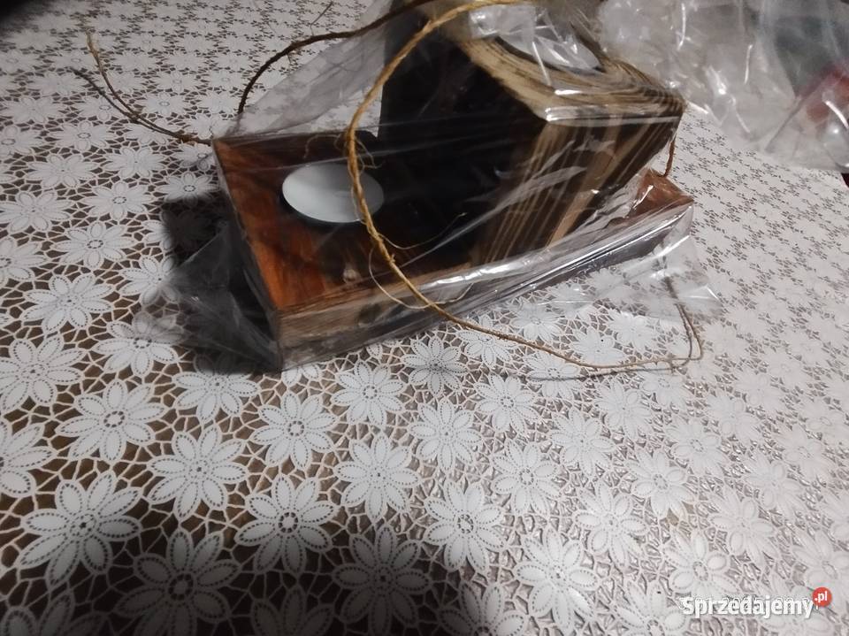 Świecznik drewniany idealnie na prezent kujawsko-pomorskie Kcynia