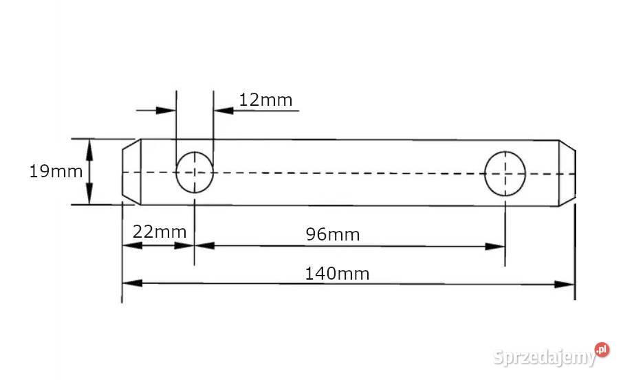 Sworzeń łącznika górnego 19x140 mm gopart Pozostałe Kamionna
