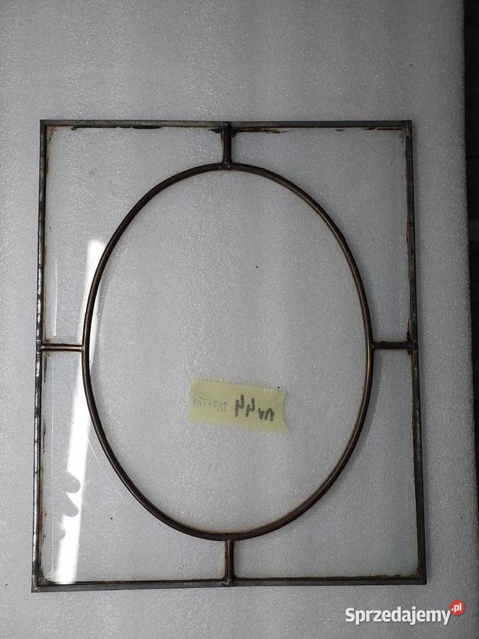 44 Witraż frontu starego zegara szafki szkło Tczew