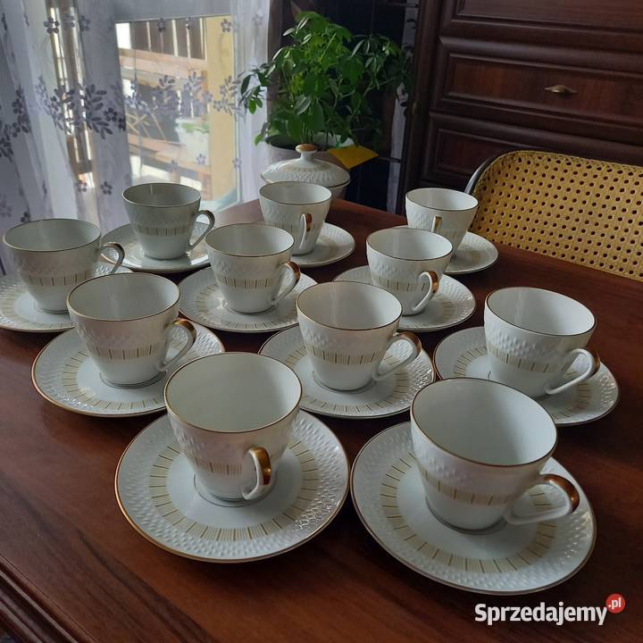 Komplet filiżanek EDELSTEIN 11 sztuk śląskie Bielsko-Biała