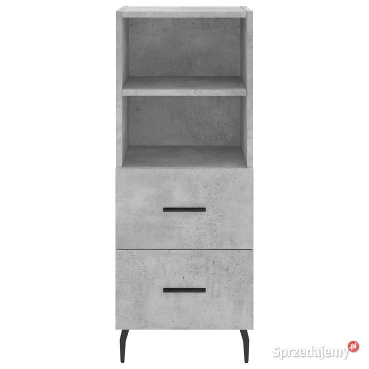 Wysoka szafka szarość betonu 345x34x180 mazowieckie