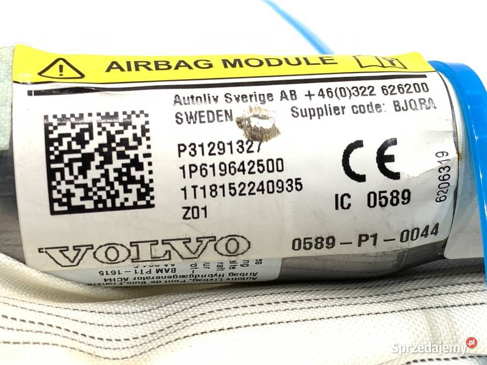 KURTYNA POWIETRZNA PRAWY VOLVO V40 31291327 osobowe Kanały powietrza