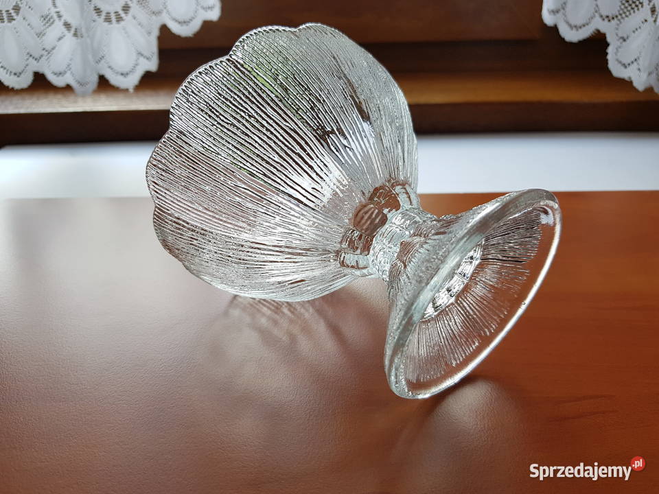 Cukiernica pucharek Cora Ząbkowice szkło PRL Dąbrowa Górnicza