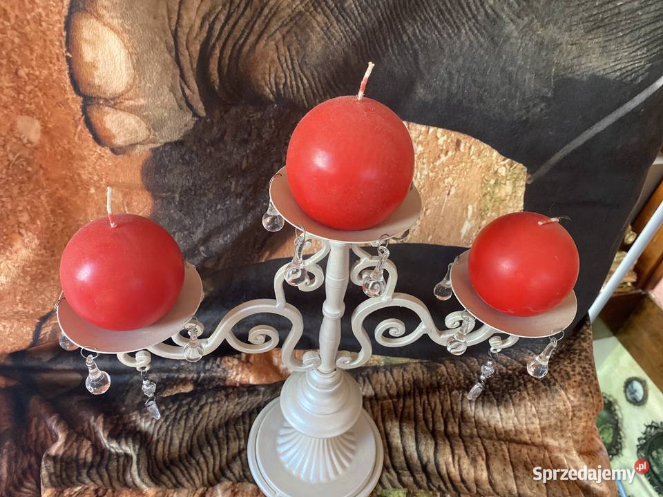 Świecznik metaloplastyka szklane sople Bystrzyca Kłodzka