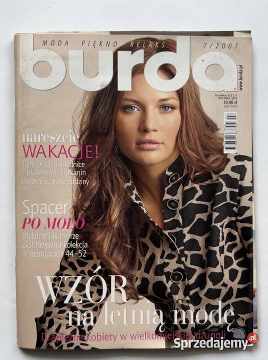 Burda Moda 72007 wykroje szycie lato używana Kultura i Rozrywka Warszawa sprzedam