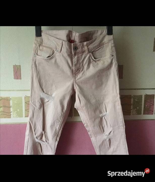 HM spodnie dżinsowe destroy ripped jeans z Leszno