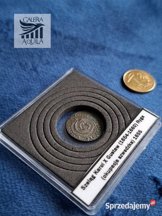 Szeląg miejski Karol X Gustaw Ryga 1655 okupacja pomorskie Wejherowo sprzedam