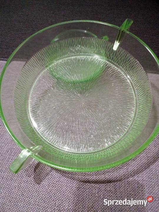 Przepiękny komplet z seledynowego szkła Art Deko Częstochowa