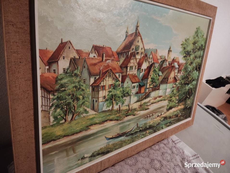 Stary obraz na płótnie Besigheim Przedbórz