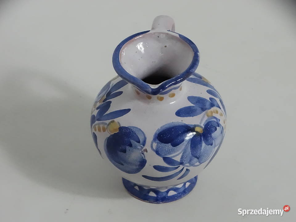 Uroczy ręcznie malowany dzbanek ceramiczny Dzbanki, karafki i mleczniki Biłgoraj sprzedam