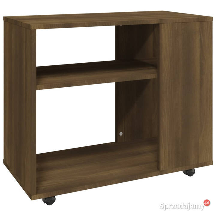 Stolik boczny brązowy dąb 70x35x55 WM815107 mazowieckie Warszawa
