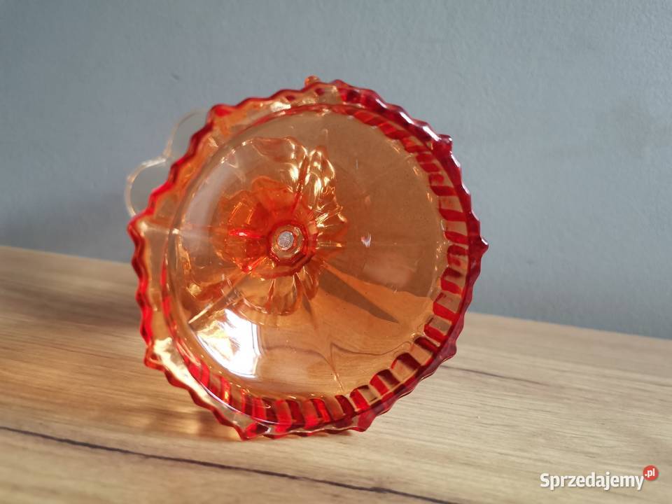 Stary szklany kolorowy kielich Katowice