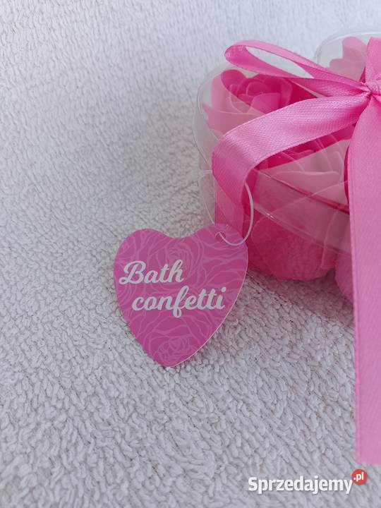 Konfetti do kąpieli serce z kokardką Romantyczny Garwolin sprzedam