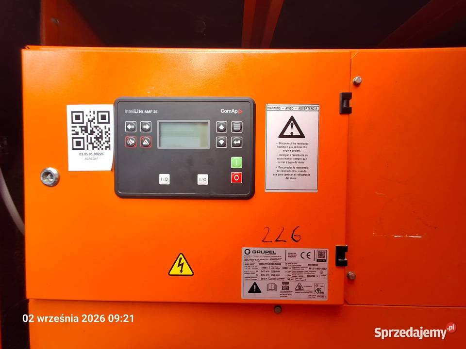 Sprzedaż Agregat prądotwórczy GRUPEL 347 kVA dolnośląskie Jelcz-Laskowice