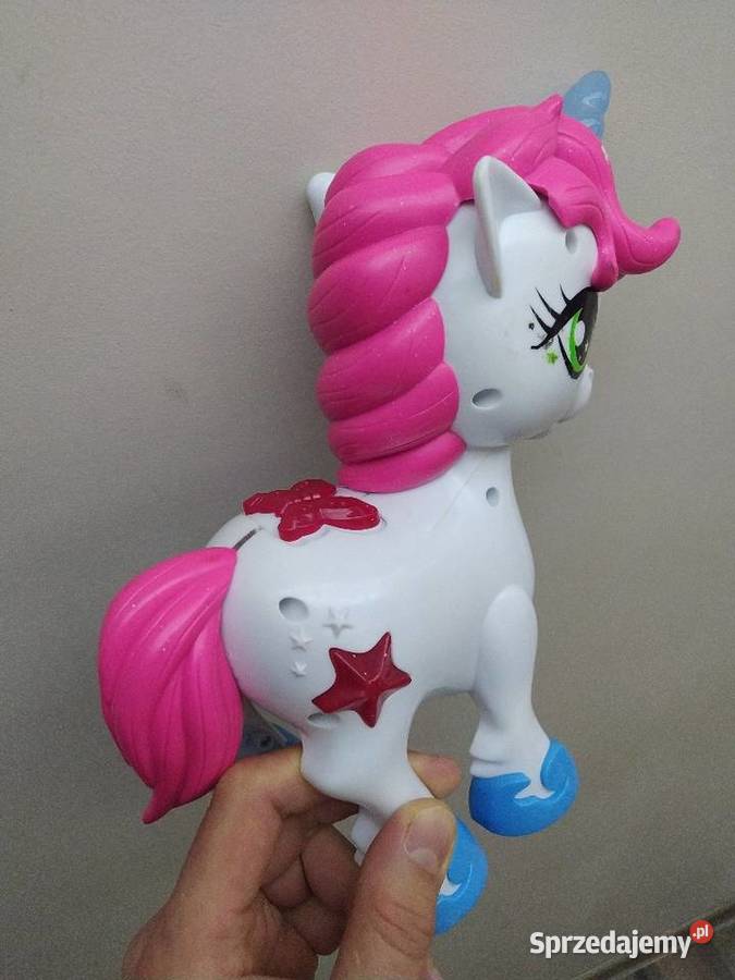Unicorn interaktywny jednorożec zabawka szary/srebrny